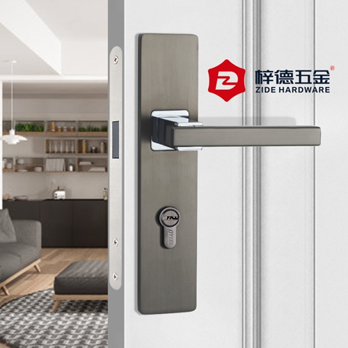 鋅合金一體磁吸靜音室內(nèi)門鎖