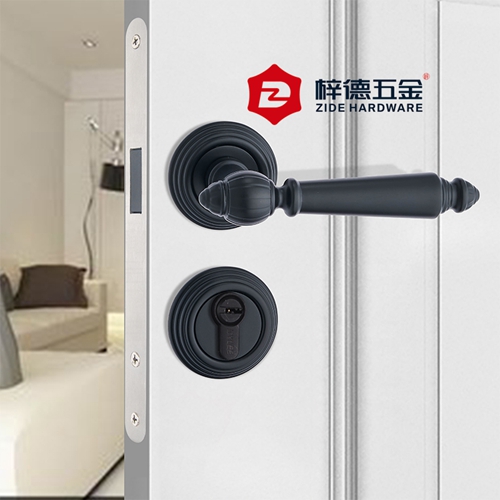 鋅合金分體磁吸靜音室內(nèi)門(mén)鎖80727
